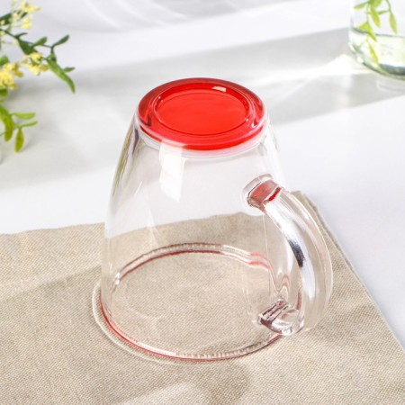 Mug "brightness", glass, 350 ml, color bottom-2