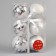 Set of balls plastic D-7 cm, 6 pcs "Surprise" silver