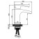 Aflorn AF19707-7 shell mixer, "waterfall", excess height 9.4 cm, brass, chrome