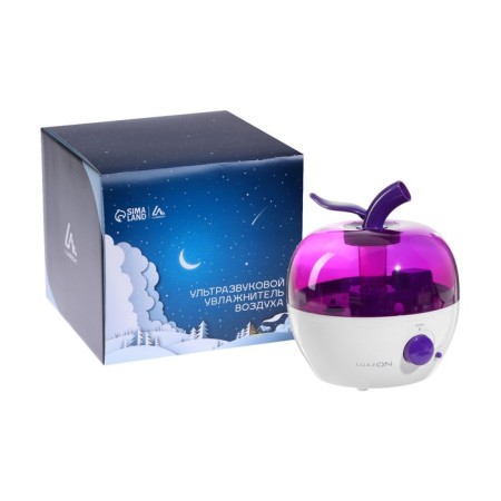 Air humidifier Luazon LHU-02, "New Year", ultrasound, 2.4 l, 25 watts, white-violet-4