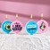 Set of candles for the cake "Happy Birthday", avocado, 4 cm, 4 pcs