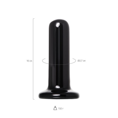 Sexus Glass glass mini-vibrator, glass, black, 10 cm-7