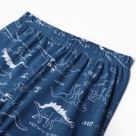 Pajamas for boys, jeans color, height 134 cm-3