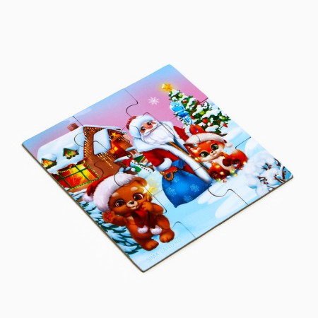 New Year. Puzzles 9 elements "Misha"-1