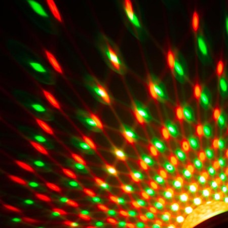 Light device "Discus-SAR" 11 cm, speaker, remote control, glow RGB, 5 V-5