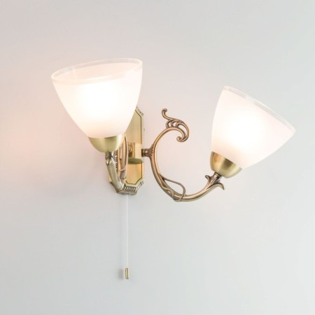 Sconces Citilux "Latur" CL413421, 24x20 cm, 2x75W, e27, brown color-3
