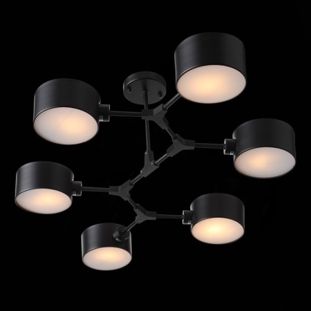 Ceiling EVOLUCE lamp. Sle183402-06. Gemento. 6x60 W, E14, 73x95.5x32 cm, black color-3