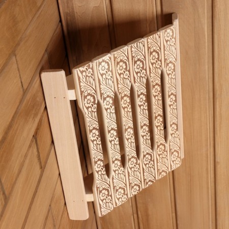 Layer wooden corner flat "Russian patterns" 29.5x27.5x6 cm-1