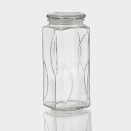 Glass Bank for bulk products "Lord", 1.3 l, 9.5 × 22.5 cm