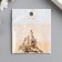 Decor for creativity metal, rhinestones "Eiffel Tower with Bantik" gold 3x1.5 cm