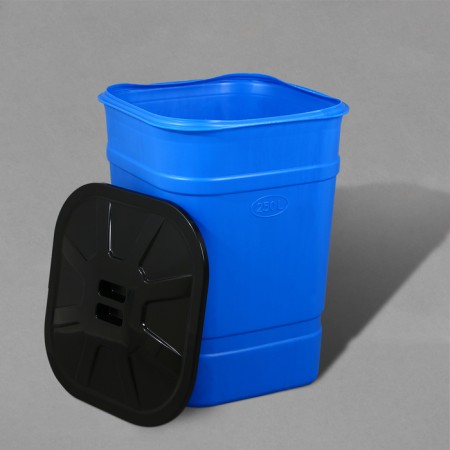 Barrel-bark bar “Assistant”, 250 l, neck 61 cm, with a lid, mix-1