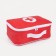 Cosmetic bag with lightning, red color