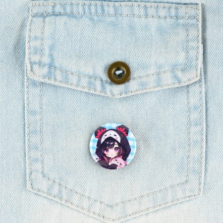 Metal icon, sunset "Cute anime", d = 2.5 cm, mix-17