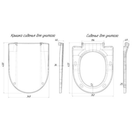 The toilet seat "Ani Plast" WS0320, Microlyft mount, white-5