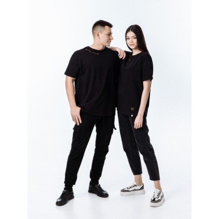 T-shirt unisex, size 52-54, black color-4