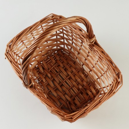 Set of wicker baskets, 28 x 20 x 14/28 cm, 22 x 16 x 12/24 cm, 2 pcs, honey, willow-3