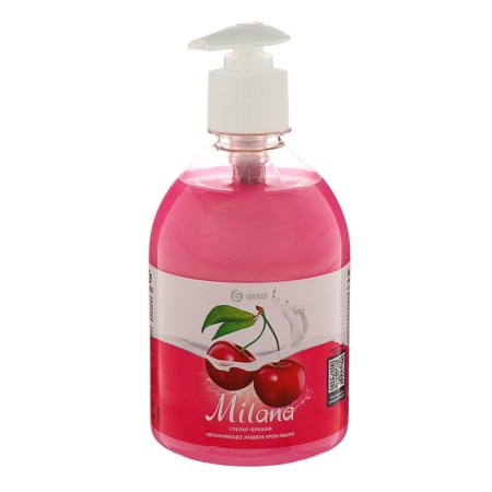 Milana liquid cream ripe cherries with a dispenser, 500 ml-1