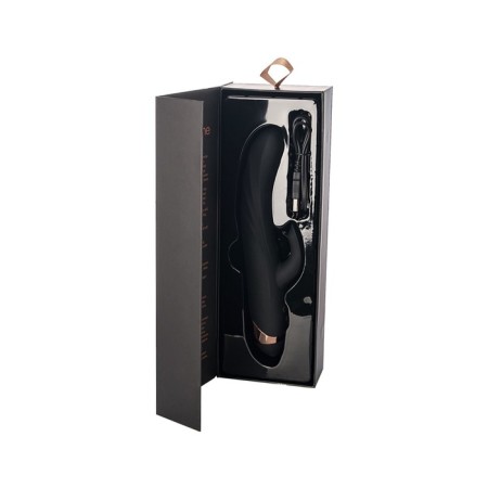 Vibrator with a clitoral stimulator Waname D-SPLASH Thunder, black color, 24.2 cm-5