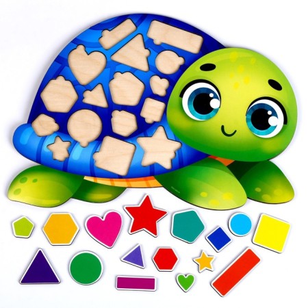 Developing toy "Learning forms and colors with a turtle"-3