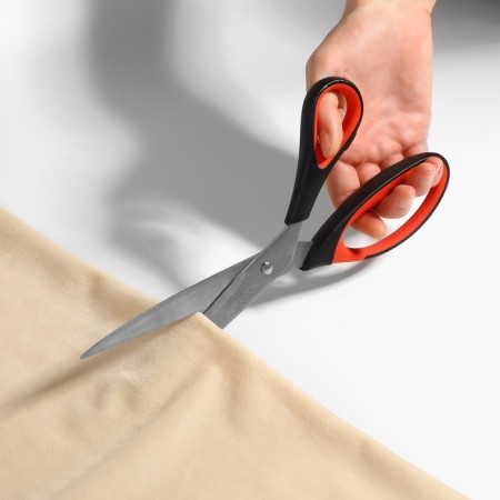 Scissors are universal, mowed blade, 26.5 cm, black/red color-4