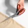 Scissors are universal, mowed blade, 26.5 cm, black/red color