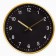 Wall clock, series: classic, smooth move, d-30.5 cm, gold