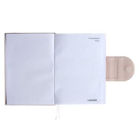Leduced A5 diary A5, 160 sheets, Devente.contea, firm cover of artificial leather with foam rubber, pink-3