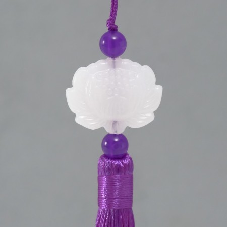 Textile suspension, plastic "Brush. Lotus" Violet 1.2x2.7x14.5 cm-2