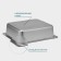 Gastrootiness 2/3 of stainless steel, 100 mm, 35.5 × 32.5 × 10 cm, thickness 0.8 mm