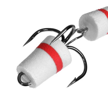 Bait jig Lucky John Pennon No. 25, white, red in a blister-1