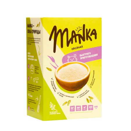 Oatmeal "Manka oatmeal" small grinding, 500 grams