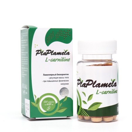 L-carnitine PLAPLAMELA, 120 tablets of 600 mg