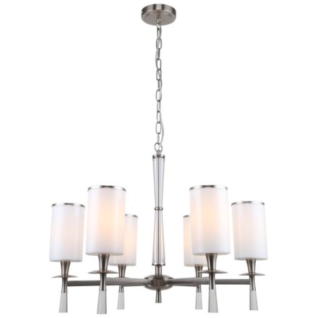 Suspended chandelier Leader 6x14 40w, size 66x66x64-99.5 cm, Nickel color