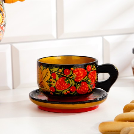 Чайная пара, хохлома-9