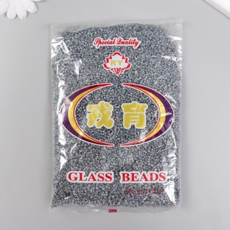 Glass 12/0 "graphite" translucent mother -of -pearl 450 grams-2