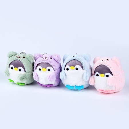 Soft toy "Penguin" on a key fob, 10 cm, color mix-3