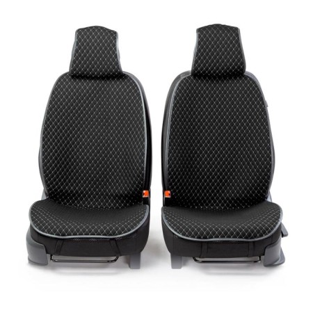 Front seats Carperformance, 2 pcs, Fiberflax (soft flax), rhombus, black-gray-1