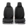 Front seats Carperformance, 2 pcs, Fiberflax (soft flax), rhombus, black-gray