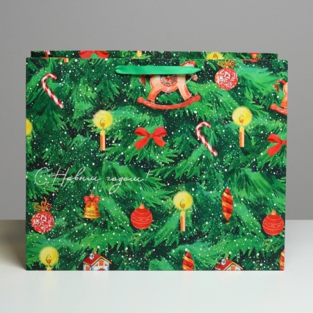 Laminated horizontal "Elepera Christmas tree", XL 49 x 40 x 19 cm, New Year-2