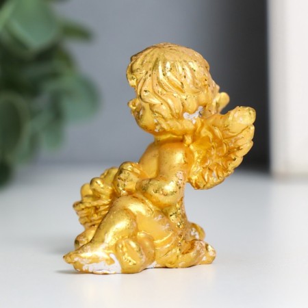 Souvenir Polystone "Angel with Heart" Gold Mix 4.5x4.5x5.7 cm-6