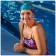 Hat of swimming adult, fabric, girth 54-60 cm