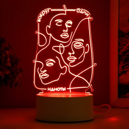 Light "Idiots" LED white 10.5x9.5x16 cm Risalux-4