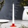 Square Square Metal for 1 candle, 7x3 cm, red