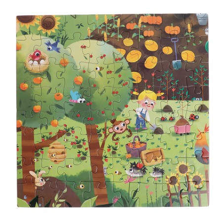 Puzzles 4 in 1 "Day on the farm", 25, 36, 49, 64 elements-12