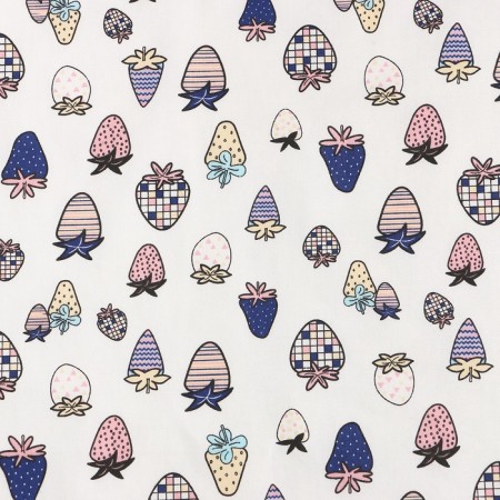 Satin fabric "Berries", Ш.160 cm, 100% cotton, 160 g/m2-1