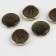 A set of buttons, 4 punctures, d = 18 mm, 5 pcs, graphite/gold color