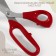 Clothing scissors, mowed blade, 8.5 ", 21.5 cm, red color