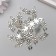 Decor metal for creativity "Flower" silver (A17374) 2.1x1 cm