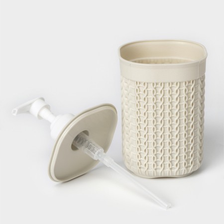 Lapal dispenser "Knitting", 500 ml, color white rattan-2