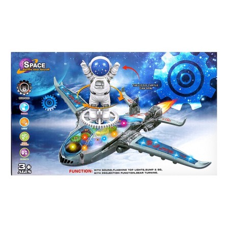 The gear aircraft, light and sound, works from batteries-6